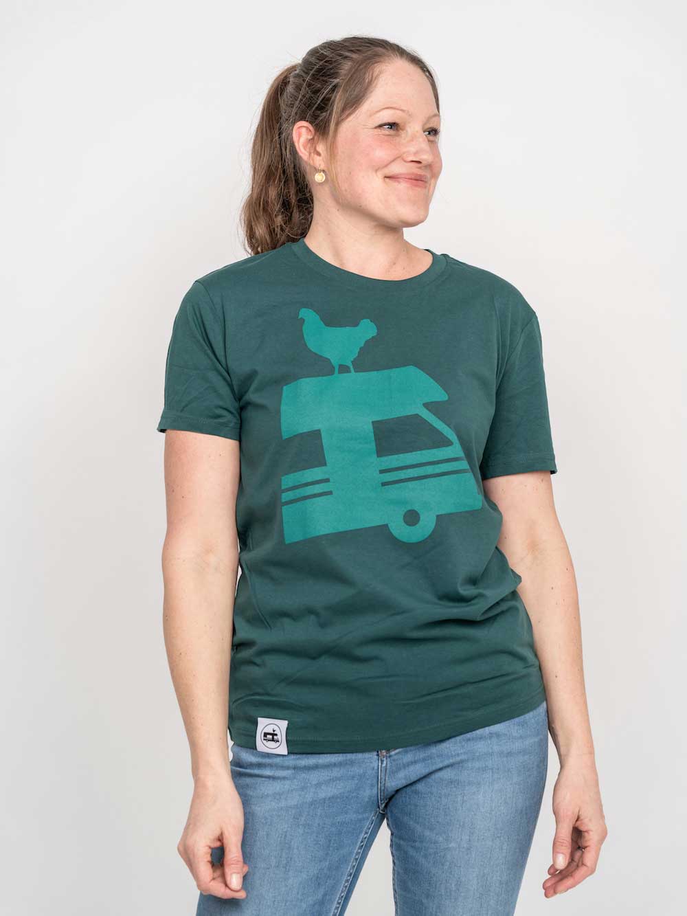 Landvergnügen Logo T-Shirt – Waldgrün - Image 4
