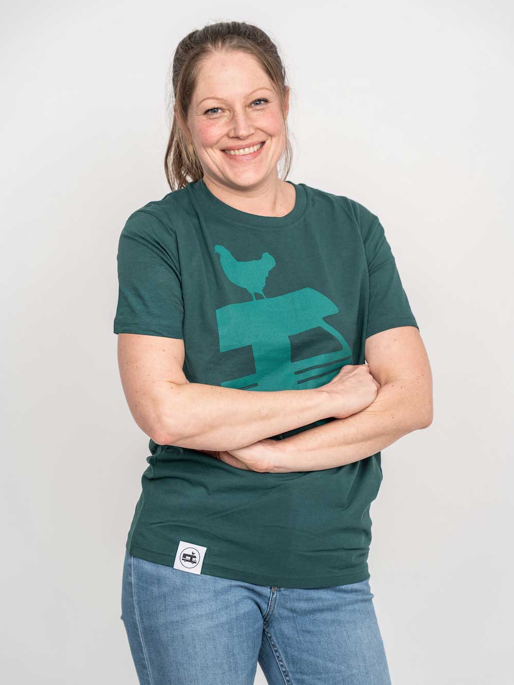 Landvergnügen Logo T-Shirt – Waldgrün - Image 5